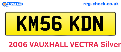 KM56KDN are the vehicle registration plates.