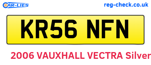 KR56NFN are the vehicle registration plates.