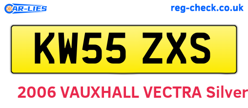 KW55ZXS are the vehicle registration plates.