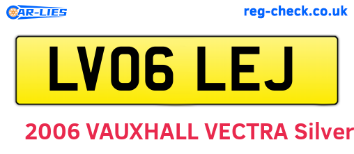 LV06LEJ are the vehicle registration plates.