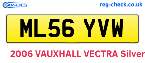 ML56YVW are the vehicle registration plates.