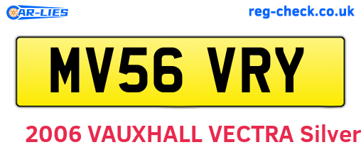 MV56VRY are the vehicle registration plates.