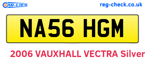 NA56HGM are the vehicle registration plates.