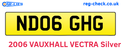 ND06GHG are the vehicle registration plates.
