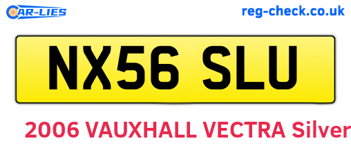NX56SLU are the vehicle registration plates.