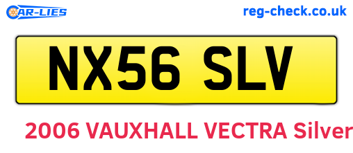 NX56SLV are the vehicle registration plates.