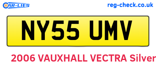 NY55UMV are the vehicle registration plates.