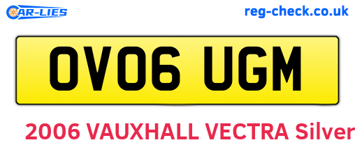 OV06UGM are the vehicle registration plates.