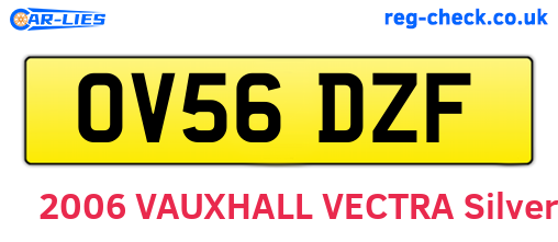 OV56DZF are the vehicle registration plates.