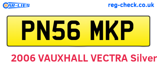 PN56MKP are the vehicle registration plates.