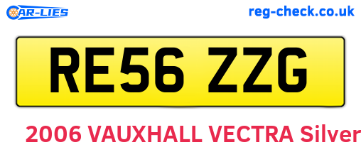 RE56ZZG are the vehicle registration plates.