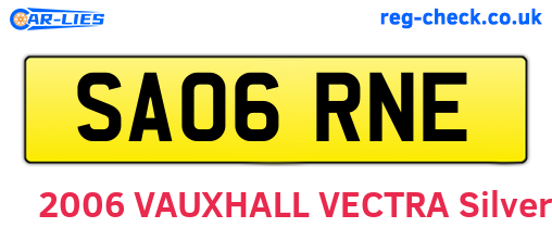 SA06RNE are the vehicle registration plates.