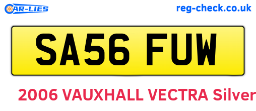 SA56FUW are the vehicle registration plates.