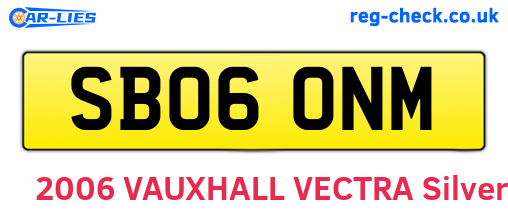 SB06ONM are the vehicle registration plates.