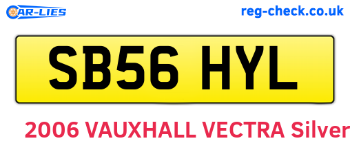 SB56HYL are the vehicle registration plates.