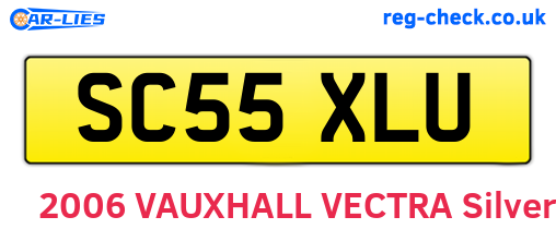 SC55XLU are the vehicle registration plates.
