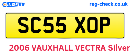 SC55XOP are the vehicle registration plates.