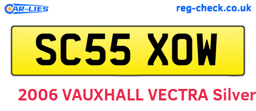 SC55XOW are the vehicle registration plates.