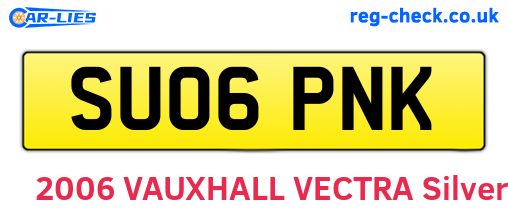 SU06PNK are the vehicle registration plates.