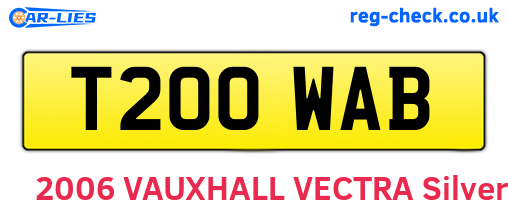 T200WAB are the vehicle registration plates.