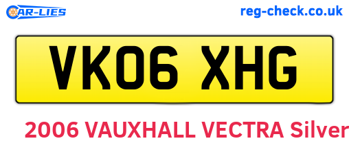 VK06XHG are the vehicle registration plates.