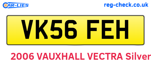 VK56FEH are the vehicle registration plates.