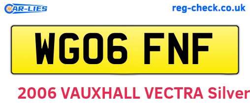 WG06FNF are the vehicle registration plates.