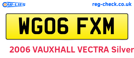 WG06FXM are the vehicle registration plates.