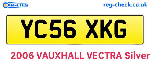 YC56XKG are the vehicle registration plates.