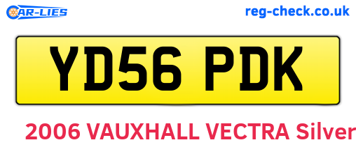YD56PDK are the vehicle registration plates.