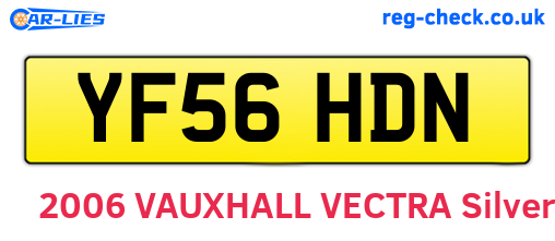 YF56HDN are the vehicle registration plates.