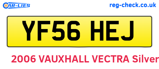 YF56HEJ are the vehicle registration plates.