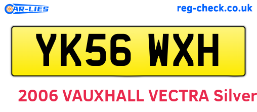YK56WXH are the vehicle registration plates.