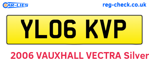 YL06KVP are the vehicle registration plates.
