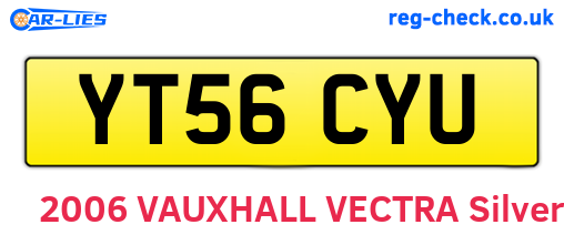 YT56CYU are the vehicle registration plates.