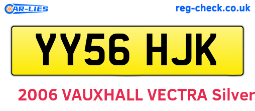 YY56HJK are the vehicle registration plates.