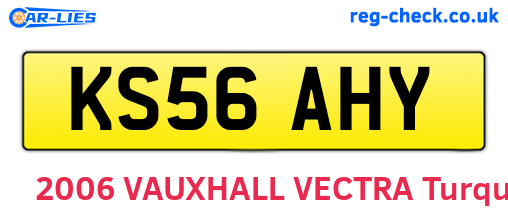 KS56AHY are the vehicle registration plates.