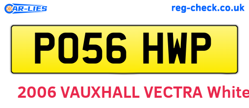 PO56HWP are the vehicle registration plates.