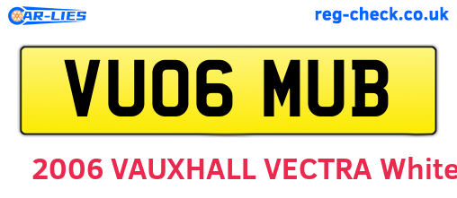 VU06MUB are the vehicle registration plates.