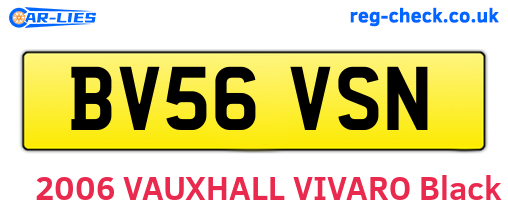 BV56VSN are the vehicle registration plates.