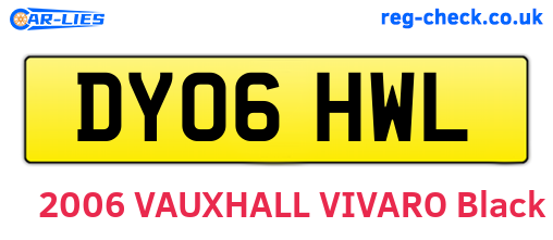 DY06HWL are the vehicle registration plates.