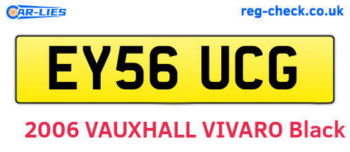 EY56UCG are the vehicle registration plates.