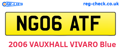 NG06ATF are the vehicle registration plates.