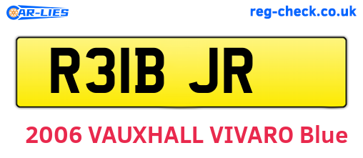 R31BJR are the vehicle registration plates.
