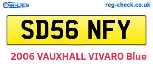 SD56NFY are the vehicle registration plates.
