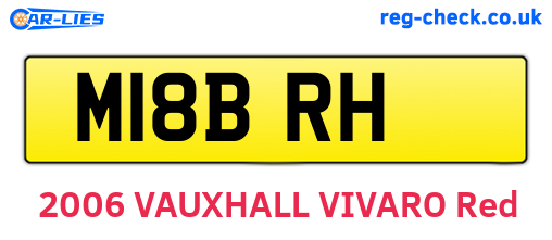 M18BRH are the vehicle registration plates.