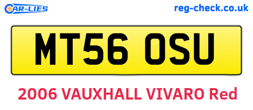 MT56OSU are the vehicle registration plates.