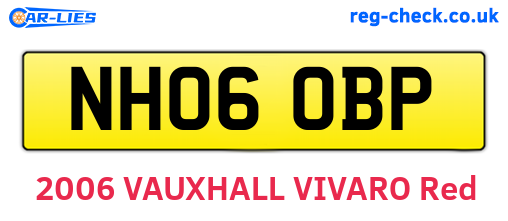 NH06OBP are the vehicle registration plates.