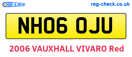 NH06OJU are the vehicle registration plates.