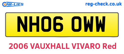 NH06OWW are the vehicle registration plates.